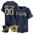 Custom Atlanta Braves Armed Forces Day Vapor Premier Limited Jersey ¨C Navy MASONITE