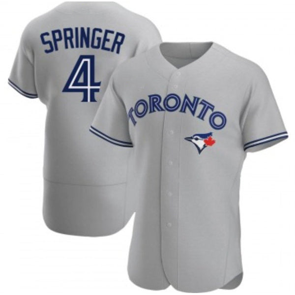 Toronto Blue Jays #4 George Springer Gray MASONITE Flex Base Stitched Jersey