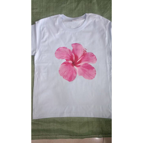 Hot Sale: New European and American Women's Summer Flower-Print Casual Round-Neck Short-Sleeve T-Shirt