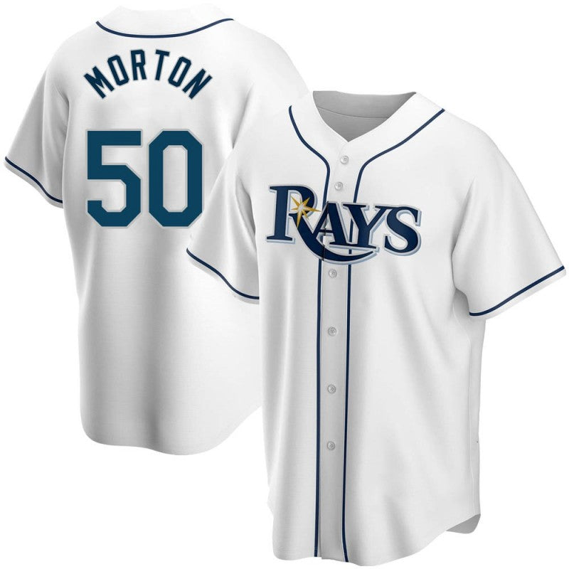 Tampa Bay Rays Replica #50 Charlie Morton White MASONITE Home Jersey