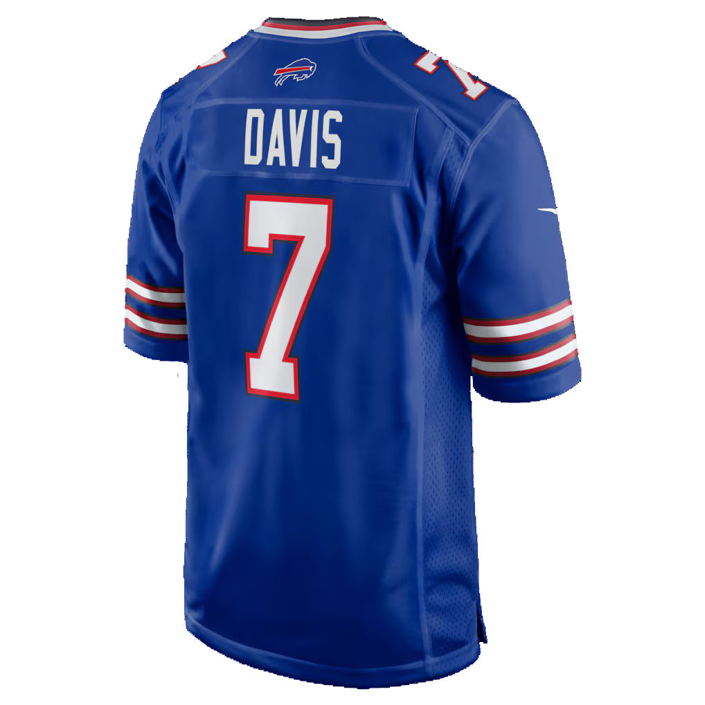 B.Bills #7 Ray Davis Royal MASONITE Team Game Jersey