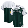 Colorado Rockies Blank Player Green MASONITE City Connect Home Game Stitched Jerseys