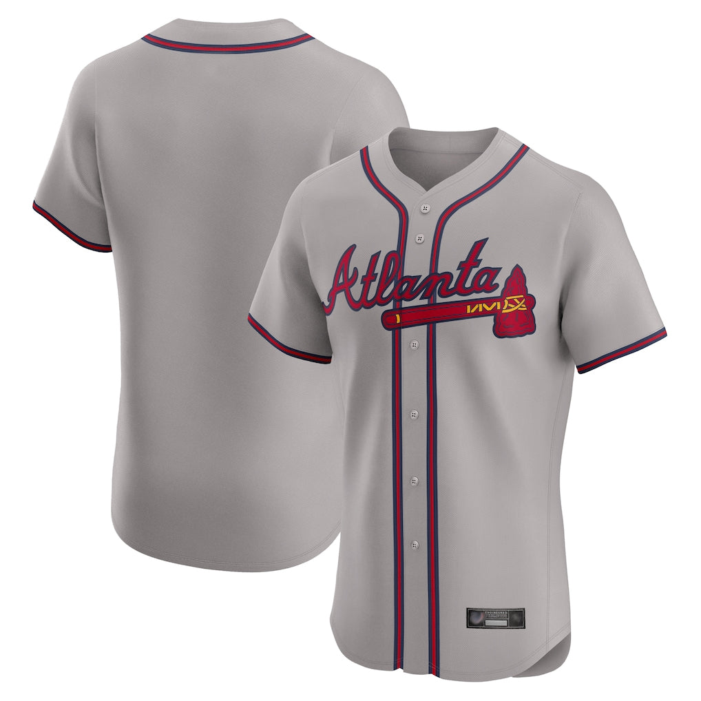 Atlanta Braves Gray MASONITE Limited Elite Home Game Blank Player Stitched Jerseys