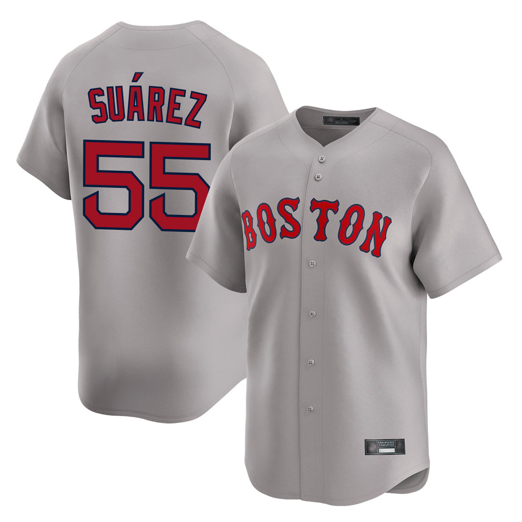 Boston Red Sox #55 Ranger Suarez Player Gray MASONITE Road Limited Home Game Stitched Jerseys1
