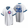 Chicago Cubs #35 Justin Steele White MASONITE Pullover Cooperstown Jersey